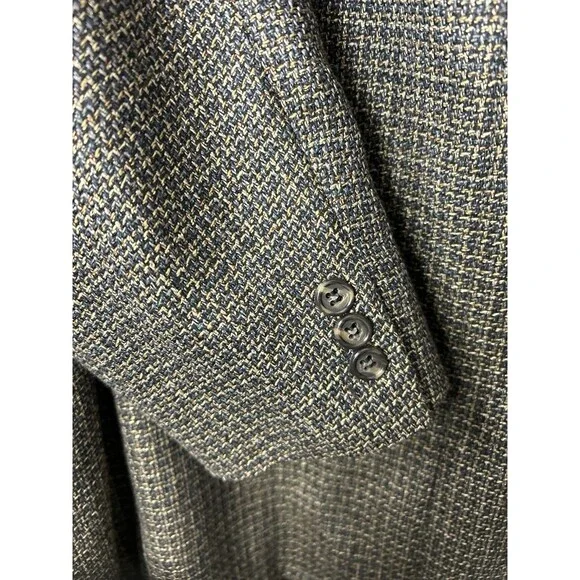 VTG Yves Saint Laurent forDillards Silk Wool Blazer Jacket Size 46R Tweed